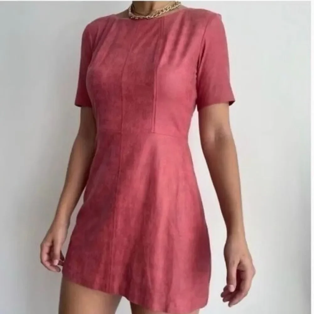 NWOT Alexis x Revolve Faux Suede Mini Dress Size S